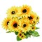 2 Bunches Artificial Sunflowers with Stems for Faux Floral Arrangements, Fake Sunflowers for Home Decor, Kitchen, Table Centerpieces, and Wedding Decor (6x7x14 in)